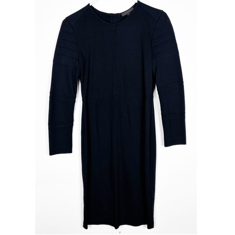 Belstaff Dress Women’s Size 42 Black Long Sleeve Exposed Zipper Detailed Sleeve